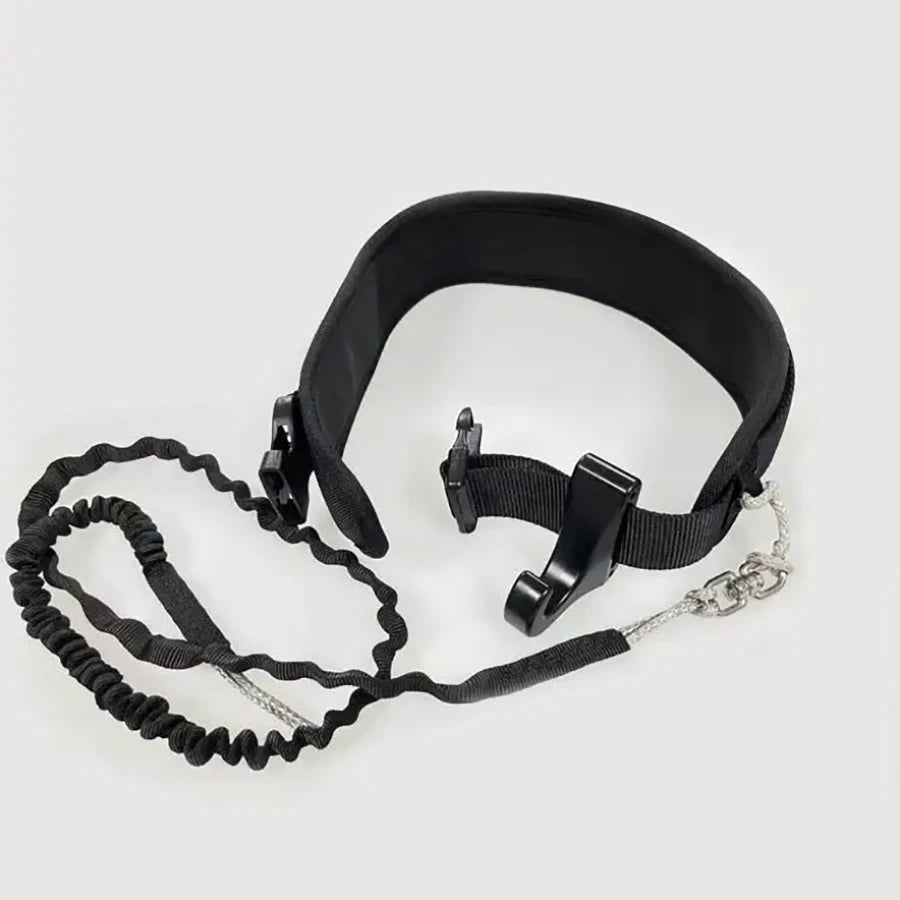 Wingfoil waist harness with leash